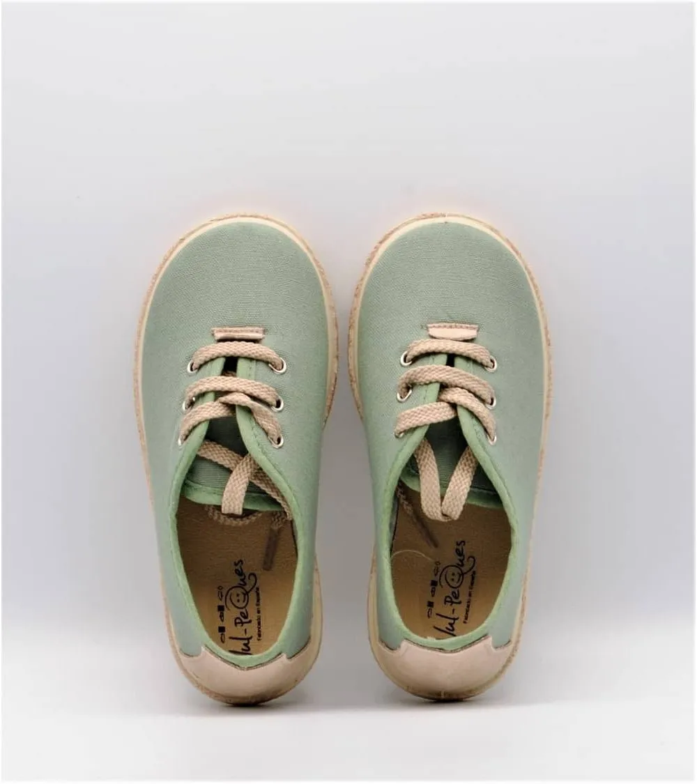 ALPARGATAS ESPARTO BLUCHER VERDE VUL-PEQUES