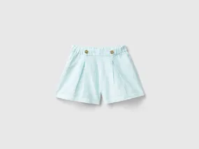 Bermudas estampadas de lino mixto
