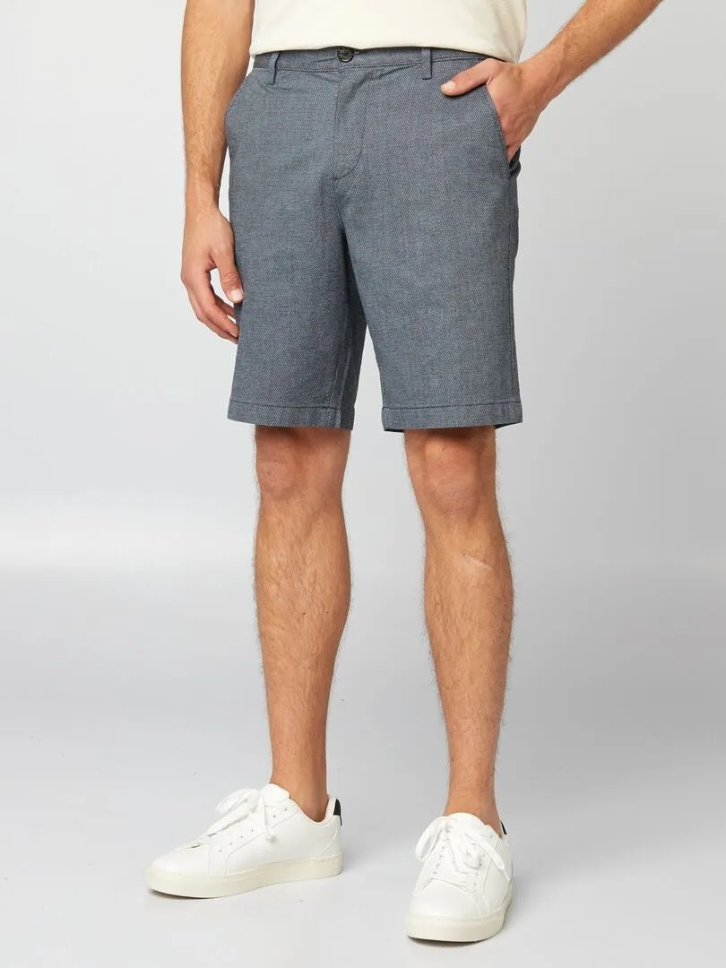 Bermudas tipo chino de sarga - AZUL