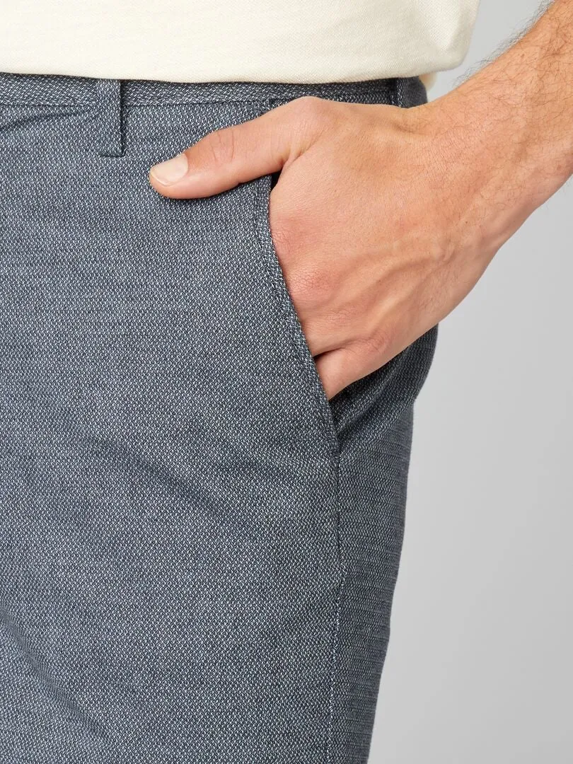 Bermudas tipo chino de sarga - AZUL