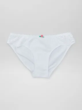 Braguita con bordado inglés - blanco