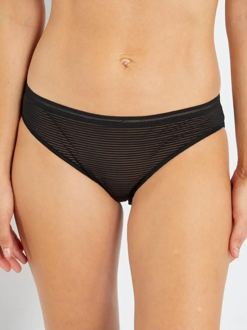 Braguita de microfibra - Negro