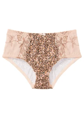 Braguita moldeadora Beige mate con estampado de leopardo