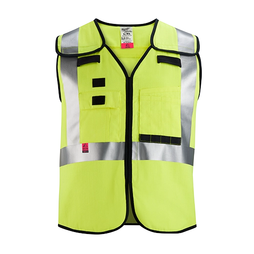Chaleco de seguridad amarillo desprendible de gran visibilidad clase 2 AR/FR Cat. 1, tallas 2XL/3XL (ANSI/CSA)