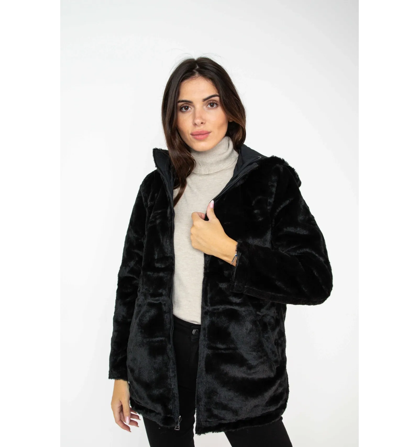 chaqueta reversible bresnor - negro