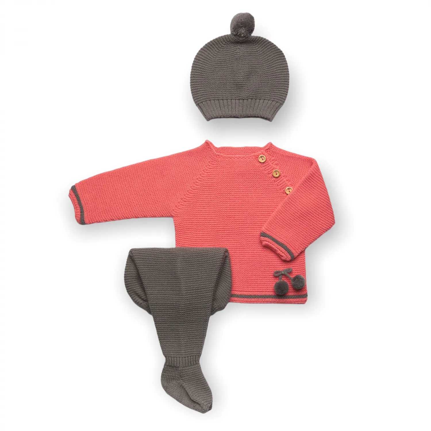 Conjunto unisex. Tres piezas. Colección Uva
