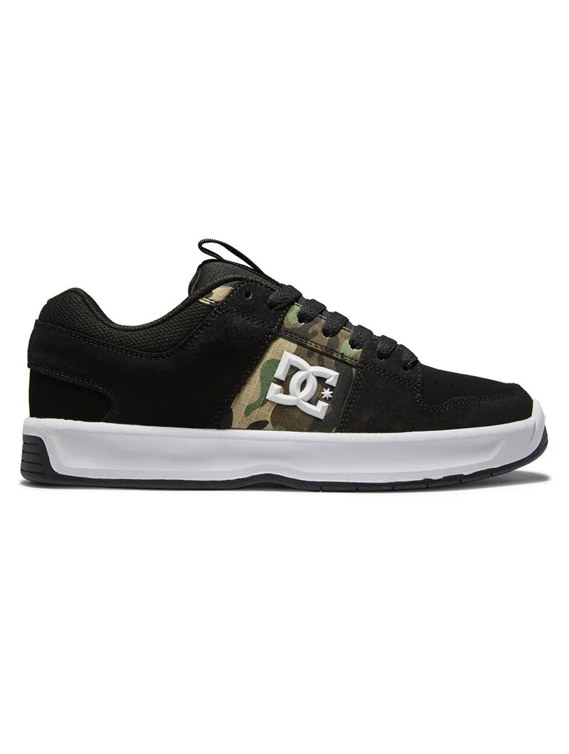 DC Shoes Lynx Zero, Cuero nubuck negro y detalles camuflaje
