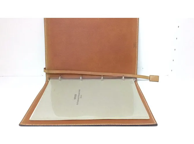 Hermès Conjunto de 2 casos de agenda Negro Beige 
