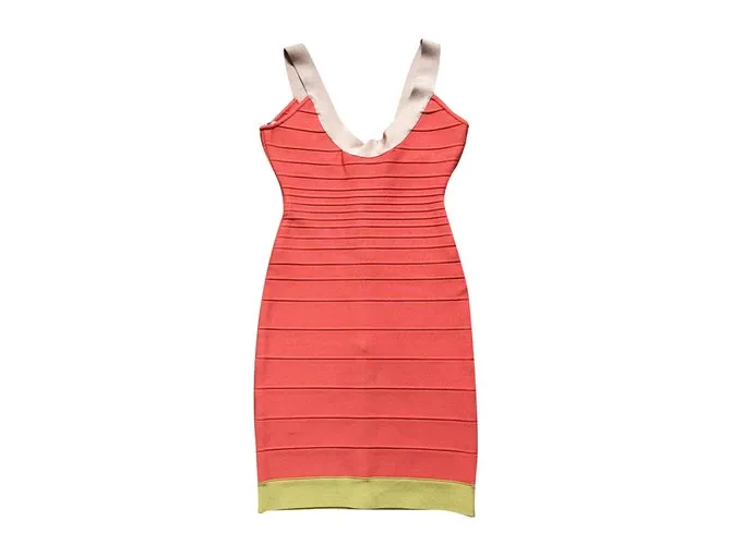 Herve Leger Vestido Naranja 