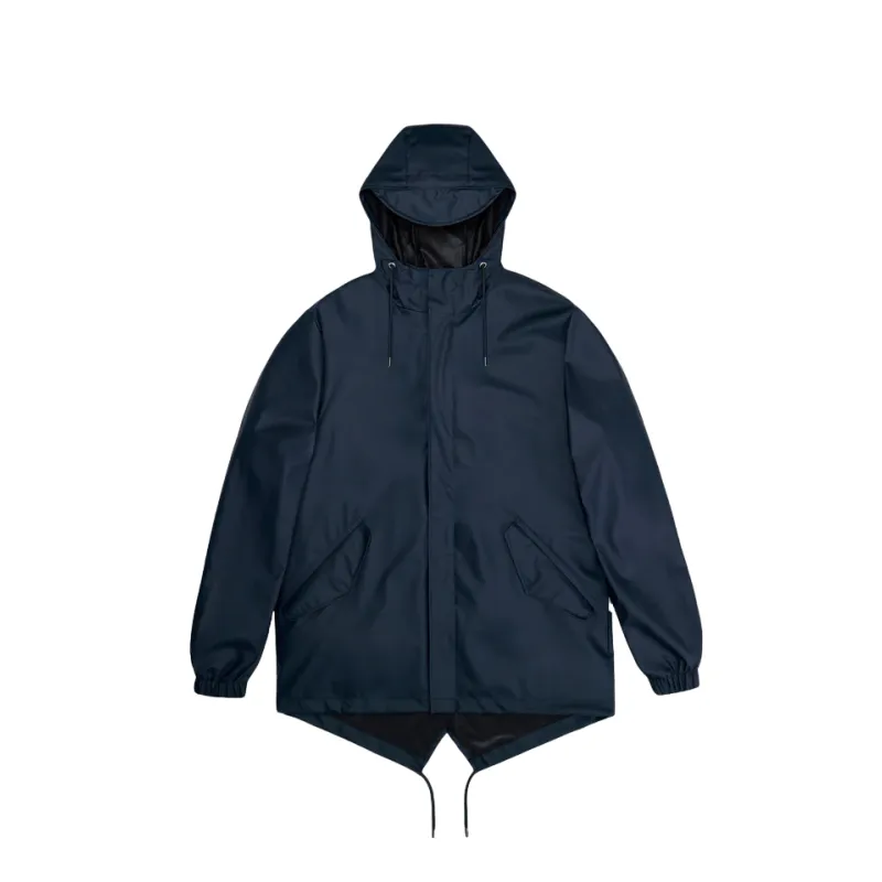 RAINS FISHTAIL UNISEX JACKET NAVY