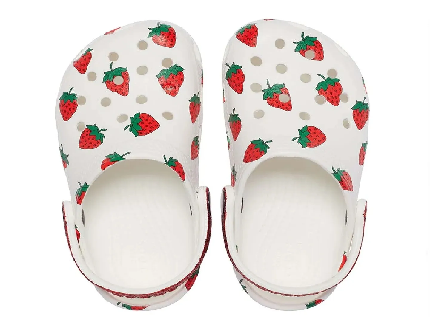 Sandalias Crocs Food Print Blanco Para Niña