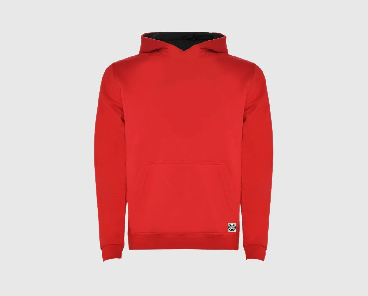 Sudadera capucha bicolor niñ@ color rojo