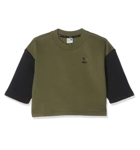 Sudadera Casual_Nio_PUMA Evo Crew Sweat Olive