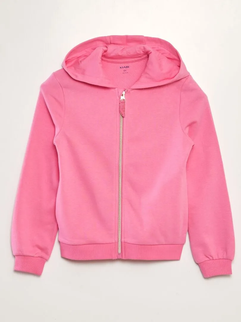 Sudadera lisa con capucha - rosa