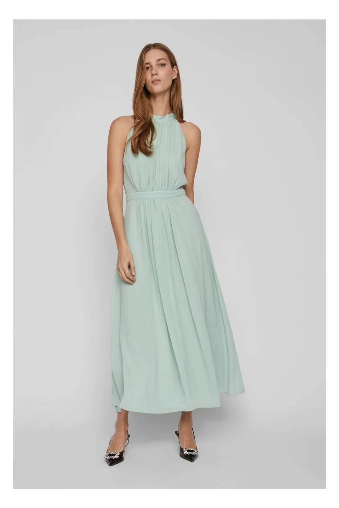 VESTIDO LARGO FIESTA VICIRILLA VERDE CLARO